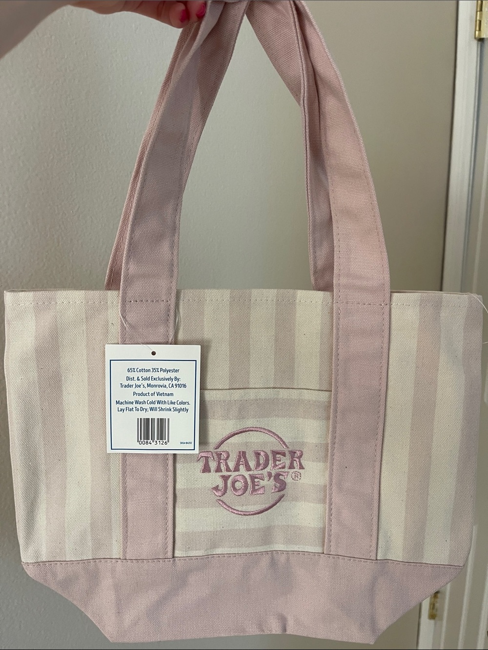 New Baby Pink Mini Trader Joe’s Tote Bag